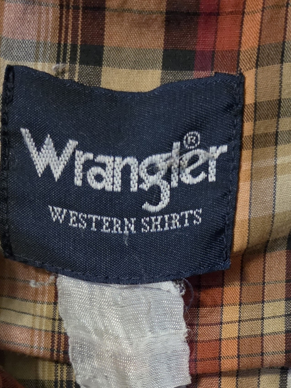 Wrangler Shirt Men's Short-Sleeve Plaid Snap Button Up VTG Western Cowboy Rodeo - Picture 2 of 4
